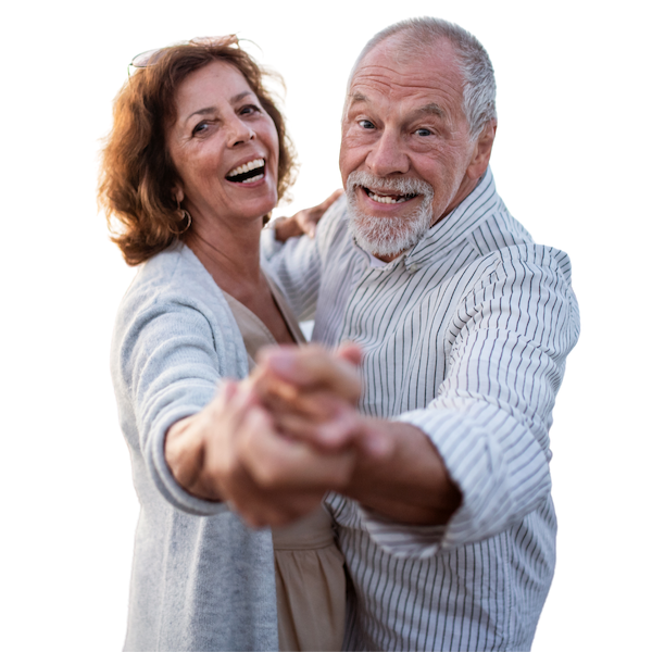 Happy Senior Couple Dancing in Chesapeake Beach, MD